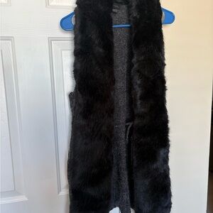 Steve Madden Gray Faux Fur Vest